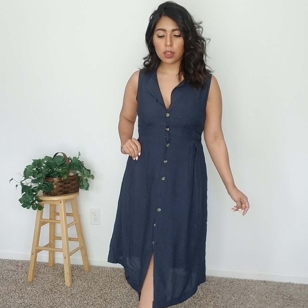 NIGHTINGALE NAVY BLUE CUTOUT DRESS - Picture 5 of 8